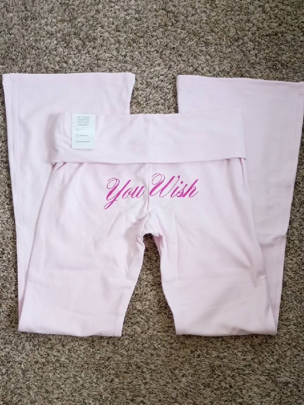 PINK Victoria's Secret Light Pink 'You Wish' Leggings